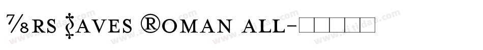 Mrs Eaves Roman all字体转换